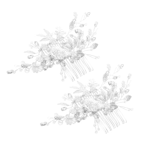 LOORGVEL 2stücke Hochzeits-haarkämme Mit Kunstperlen Und Kristallen Dekorative Kopfschmuck Für Brautfrisuren Für Frauen Und Mädchen von LOORGVEL