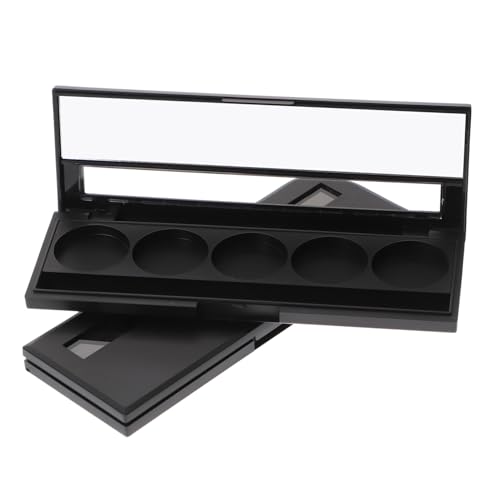 LOORGVEL 2 Stück Leere Lidschatten Palette Farben Subpackaging Case Rechteckig Innenmaß mit Sichtfenster Langlebig Kosmetisch Tragbar für Lidschatten Puder Organizer von LOORGVEL