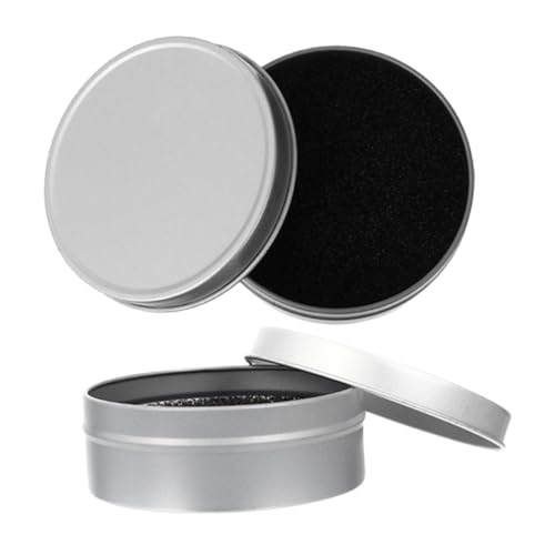 LOORGVEL 2 Stück Make-up Pinselreiniger mit Reinigungsschwamm und Langlebiger Eisenbox Effektive Make-up Entferner Pads für Gründliche Pinselreinigung und Praktische Aufbewahrung von LOORGVEL