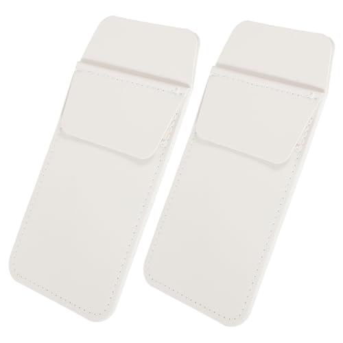 LOORGVEL 2 Stück PU Leder Stiftetui Langlebiger Vielseitiger Stifthalter für Krankenschwestern Praktischer Pen Organizer für Krankenhausbedarf Kompakter Stiftetui Einsteckschutz in Weiß von LOORGVEL