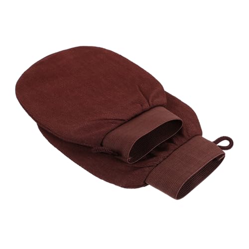 LOORGVEL 2 Stück Peeling handschuhe Körperpeeling Handschuh für Dusche und Bad Tiefenreinigung Sanftes Entfernen Abgestorbener Hautzellen Braun Geeignet für Männer und Frauen von LOORGVEL