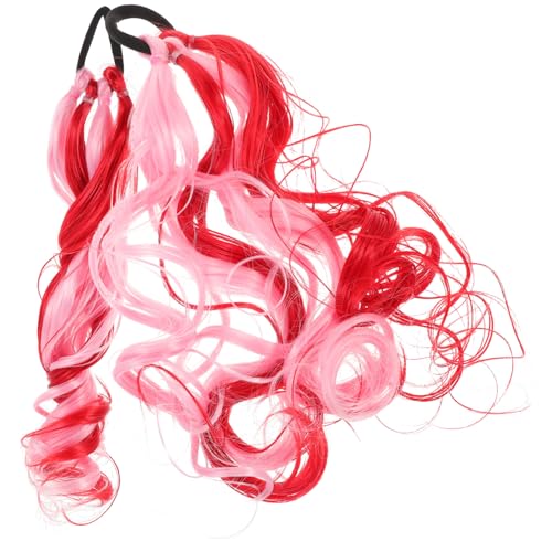 LOORGVEL 2 Stück Ponytail Extensions Bunt Synthetisches Haar Weich Komfortabel Sicherer Halt für Mädchen Täglicher Gebrauch und Besondere Anlässe von LOORGVEL