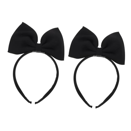 LOORGVEL 2 Stück Teiliges Bowknot Haarreif für Großes Rotes Stoffschleifen Design Langlebig und Niedlich Geeignet für Party Cosplay und Alltag Attraktives Kopfband für Mädchen von LOORGVEL