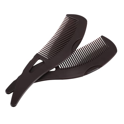 LOORGVEL 2 Stück Teiliges Feiner Kunststoffkamm für Fettiges Lockiges Haar Ölreduzierend Sanfte Kopfhautmassage Langlebig und Tragbar für Männer und Frauen Pflegend und Reinigend von LOORGVEL