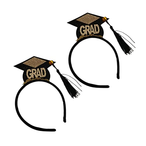 LOORGVEL 2 Stück Teiliges Mini Tassel Haarreif Stylische Haarschmuck Accessoires für Abschlussfeiern Leichtes Modisches Kopfschmuck Party Dekoration und Fotorequisiten von LOORGVEL