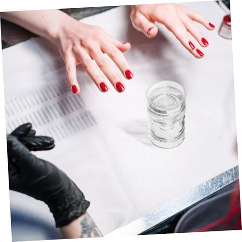 LOORGVEL 2 Stück Teiliges Silikon Nagel Stempel Transparenter Jelly Stamping Tool für French Nails Flexibler Weicher Silikonstempel für DIY Maniküre Vielseitig Kompakt für Home Salon und von LOORGVEL