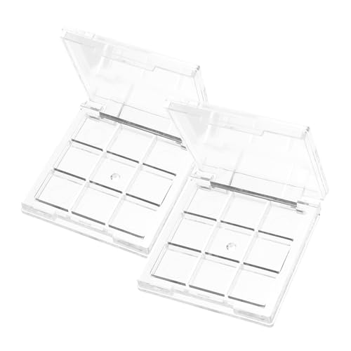 LOORGVEL 2 Stück Teiliges Transparentes DIY Lidschatten Fächer Kosmetik Organizer Leer für Lidschatten Blush Make Up Aufbewahrung Reise Kompakt Praktisch von LOORGVEL