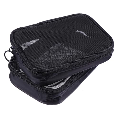 LOORGVEL 2 Stück Transparente Mesh Kosmetiktasche Kleine Reise Toilettentasche Praktischer Kulturbeutel für Make Up und Waschutensilien Langlebiger Organizer mit Glatter Oberfläche und von LOORGVEL