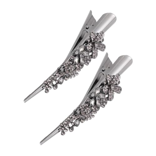 LOORGVEL 2 Stück Vintage Große Metall Horn Haarspangen Haarklammern Damen Vielseitige Entenschnabel Clips für Stilvolles Haarstyling und Retro Haarschmuck von LOORGVEL