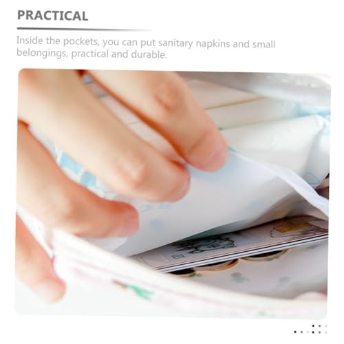 LOORGVEL 2 Stück wasserdichte Periodentaschen für Damen Tragbar Reise Hygiene Aufbewahrungstasche mit Reißverschluss Multifunktional für Damenbinden Münzen Karten Schutz und Privatsphäre von LOORGVEL