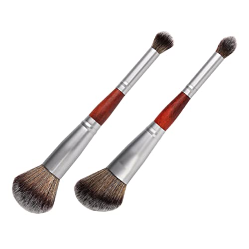 LOORGVEL 2stücke Kosmetik Pinselset Mit Doppelseitigem Pinsel Mischpinsel Und Grundierungspinsel Für Puder Und Lidschatten Hautfreundlich Und Langlebig von LOORGVEL