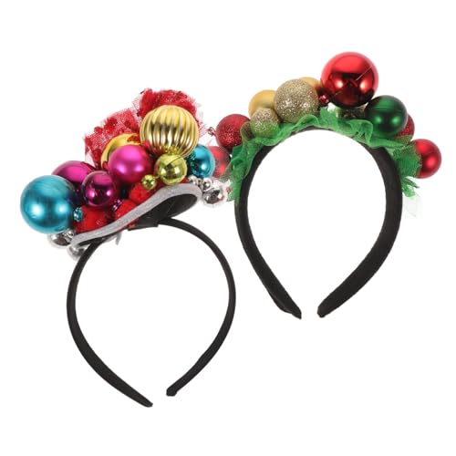 LOORGVEL 2 Teiliges Weihnachts Haarreifen mit Glocken Langlebig und Bequem Festlicher Kopfschmuck für Erwachsene für Xmas Partys Faschingsfeiern und Festliche Anlässe von LOORGVEL