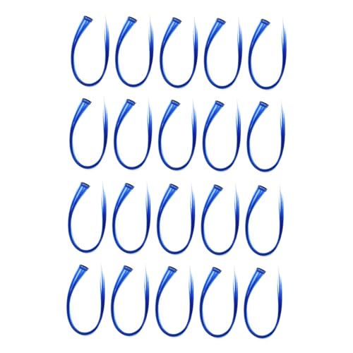 LOORGVEL 20 Stück Teiliges Buntes Clip Gerade Haarsträhnen Haarteile für Mädchen Haar accessoires für Partys Cosplay Alltag Einfach Anzubringen Lebendige Farben Schadet Eigenem Haar von LOORGVEL