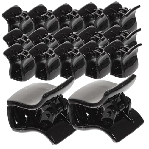LOORGVEL 20 Stück Teiliges Kleine Schwarze Haarspangen aus Robustem Material Mini Haarklammern mit Festem Griff für Mädchen und Frauen für Alltag Party Hochzeiten und Styling von LOORGVEL