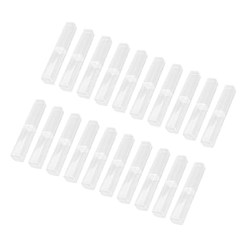 LOORGVEL 20 Stück Teiliges Transparente PVC Stiftetuis Kleine Aufbewahrungsboxen für Kugelschreiber und Bleistifte Kompakte und Leichte Stifteboxen als Geschenkbox Durchsichtig und von LOORGVEL
