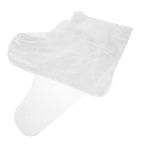 LOORGVEL 200 Stück Einweg Fußüberzieher Transparent Kunststoff Fußschutz für Männer Frauen Großzügig Dünn Leckagefrei für Spa Paraffin Behandlung Fußtherapie Zuhause und Salon von LOORGVEL