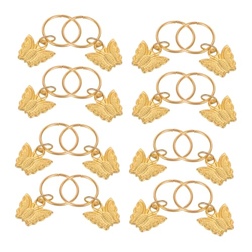 LOORGVEL 20stücke Haaraccessoires Für Zöpfe Elegante Goldene Schmetterlings-haarclips Dreadlock-schmuck Und Charms Für Frauen Für Jeden Anlass Verschönerung Von Frisuren von LOORGVEL