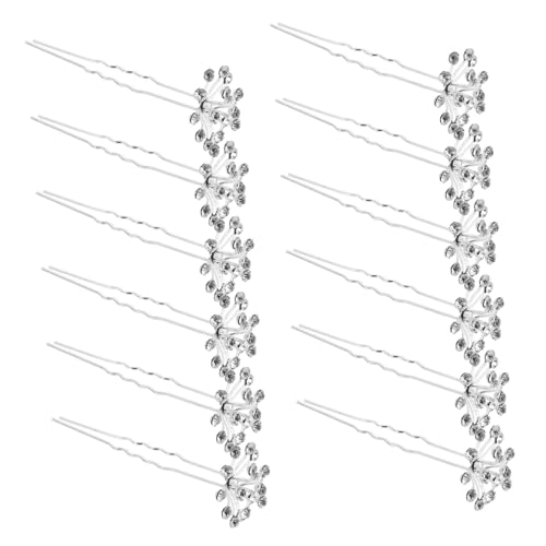 LOORGVEL 20stücke Hochzeitshaarspange Mit Strasssteinen U-förmige Haargabeln Für Brautfrisuren Traditionelles Schleierkraut-design Sicherer Und Bequemer Halt Für Frauen von LOORGVEL