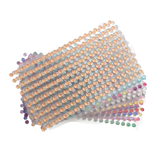 LOORGVEL 20stücke Strasssteine Zum Aufkleben Im Gesicht Selbstklebende Gesichtsdiamanten Aus Kunststoff Für Scrapbooking Und Diy-bastelarbeiten Runde Aufkleber Für von LOORGVEL