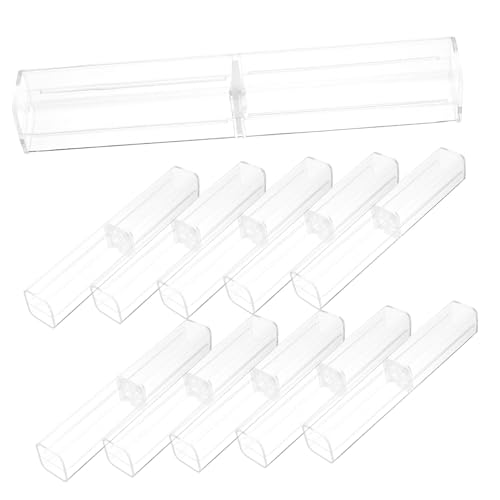LOORGVEL 25 Stück Teiliges Transparentes Pen Box Quadratische Kunststoff Stiftebox Leichte Stabile Aufbewahrung für Stifte Elegantes Geschenk für Schule Büro Freunde und Familie von LOORGVEL