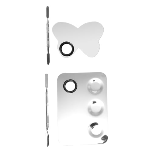 LOORGVEL 2Sätze Nagelpaletten Maniküreplatten für Nagelkunst und Farbmischung Robust und Leicht zu Reinigen für Kosmetik Pigmente und Lidschatten von LOORGVEL