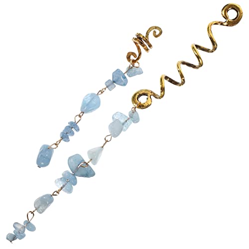 LOORGVEL 2stücke Dreadlock Haarschmuck Mit Jade- Verstellbare Haarspiralen Für Zöpfe Für Dickes Dünnes Lockiges Oder Haar Farbenfrohe Haaraccessoires Für Damen Und von LOORGVEL