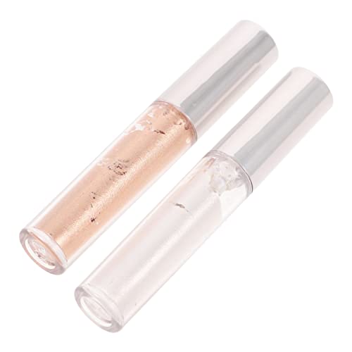 LOORGVEL 2 Stücke Flüssiger Lidschatten Highlighter Hochpigmentierter Glitter Lidschatten für für Partys Hochzeiten und Besondere Anlässe von LOORGVEL