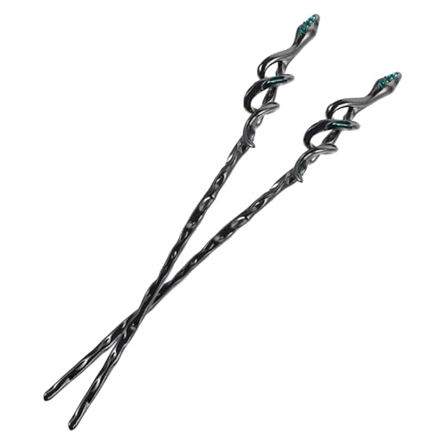 LOORGVEL 2Stücke Schlangen Haarnadeln aus Kopfschmuck für Damen Minimalistische Haarstöcke für Hochzeiten Partys und Schmuck mit Strasssteinen von LOORGVEL