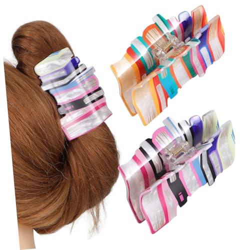 LOORGVEL 2stücke Buch-haarklammern Für Frauen Kreative Haarschmuck Mit Gestapelten Buchmustern Leichte Acryl Klammern Für Tägliche Styling Sicherer Sitz Für Dünnes Haar LOORGVEL 2stücke Buch-haarklammern Für Frauen Kreative Haarschmuck Mit Gestapelten Buchmustern Leichte Acryl Klammern Für Tägliche Styling Sicherer Sitz Für Dünnes Haar von LOORGVEL