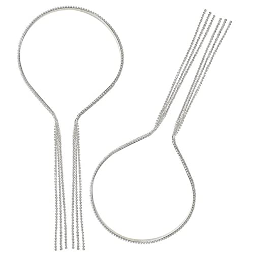 LOORGVEL 2stücke Elegantes Strass-loop-stirnband Für Frauen Schmuck Für Verschiedene Haarstylings Robustes Und Haltbares Material Geschenkidee Für Besondere Anlässe Delikate Ausstrahlung Fü von LOORGVEL
