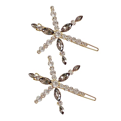 LOORGVEL 2stücke Schneeflocken Haarklammern Mit Strass Alloy Haarschmuck Für Frauen Elegante Weihnachts Haarklammern Für Partys Und Festliche Anlässe von LOORGVEL
