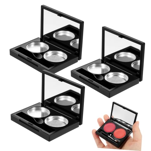 LOORGVEL 3 Satz Lidschattenetuis Quadratische Leere Make up Behälter Tragbare Puderbox Für Frauen Kompakt Und Praktisch Für Reisen Geruchsneutraler Kunststoff Zur Aufbewahrung Von Augen von LOORGVEL