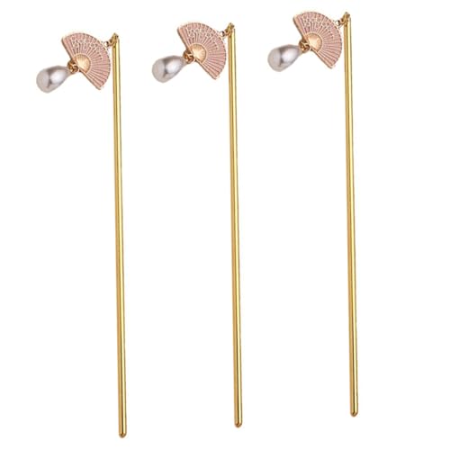 LOORGVEL 3 Stück Chinesischer Vintage Haarschmuck Dekorative Metall Haarnadeln für Duttfrisuren Glatte Oberfläche Leicht und Schonend Geeignet für Damen Alltag und Besondere Anlässe von LOORGVEL