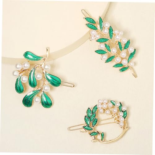 LOORGVEL 3 Stück Haarklammern für Mädchen Legierung Haarklammer Perlen Design Haarspangen Langlebig und Rutschfest Geeignet für Dickes und Langes Haar Haarschmuck für Alltag und Party von LOORGVEL