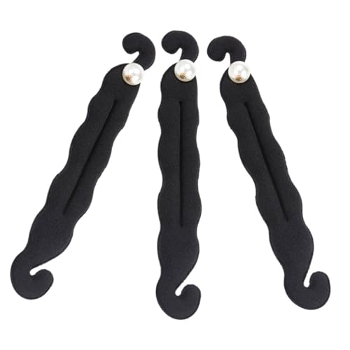 LOORGVEL 3 Stück Pearl Hair Bun Maker French Twist Duttkissen Haarstyling Zubehör für Frauen und Mädchen Leichter Eleganter Haarschmuck für Dünnes und Dickes Haar für Alltag und Party von LOORGVEL
