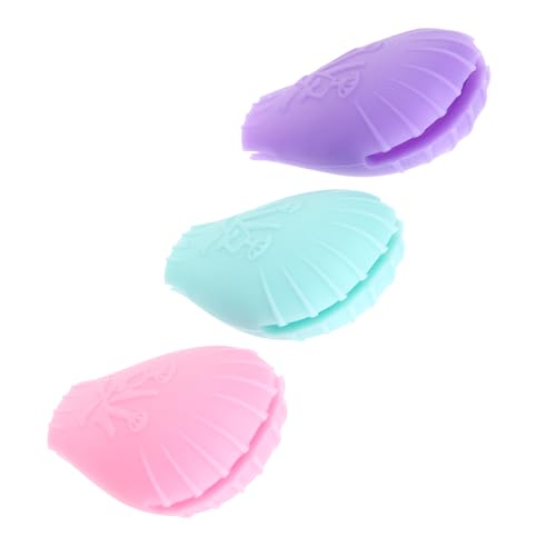 LOORGVEL 3 Stück Silikon Makeup Pinsel Schutzkappen Wiederverwendbar Staubdicht für Foundation Concealer Lidschatten Pinsel Reise Kosmetik Zubehör von LOORGVEL