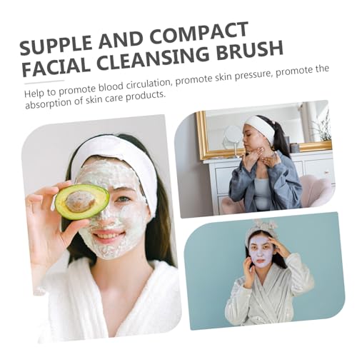 LOORGVEL 3 Stück Teiliges Gesichtsbürsten Langem Griff Sanfte Gesichtsreinigungsbürste für Frauen Tiefenwirksame Peelingbürste Stehendes Design Geeignet für Empfindliche Haut und Tägliche von LOORGVEL