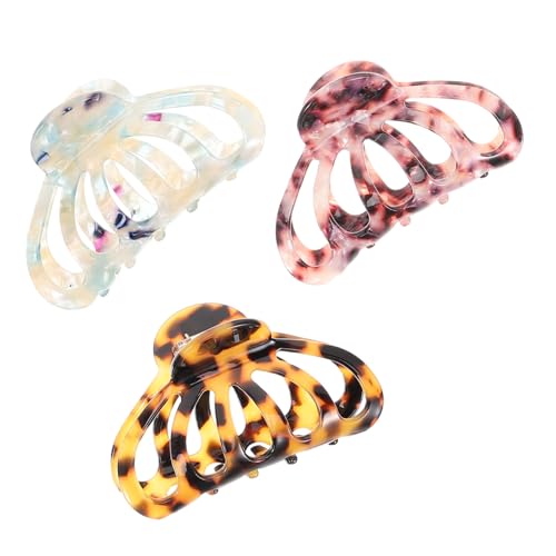 LOORGVEL 3 Stück Teiliges Große Rutschfeste Haarklammern für Damen Vintage Acetat Haarklammern mit Starkem Geeignet für Dickes und Dünnes Haar Haarschmuck Clips für Alltag und Party von LOORGVEL