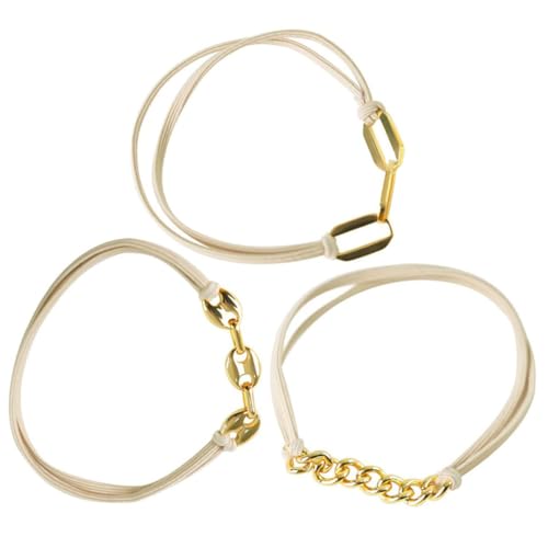 LOORGVEL 3 Stück Teiliges Haarband als Armband für Damen Elastische Ponytail Halter aus Hochwertigem Material Modische Haarschmuck Accessoires Vielseitig Tragbar für Alltag und Besondere von LOORGVEL