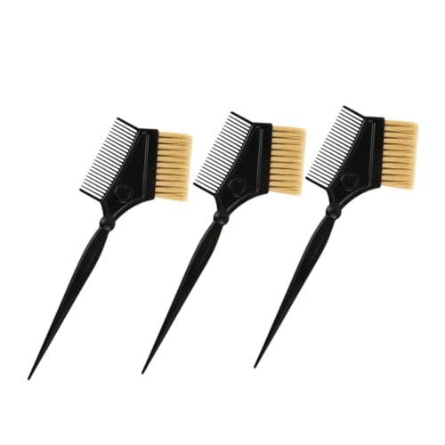 LOORGVEL 3 Stück Teiliges Haarkamm für DIY Haarfärbung Flexible Borsten für Gleichmäßigen Farbauftrag Rutschfester Griff Geeignet für Männer und Frauen Professionelle Anwendung zu Hause von LOORGVEL