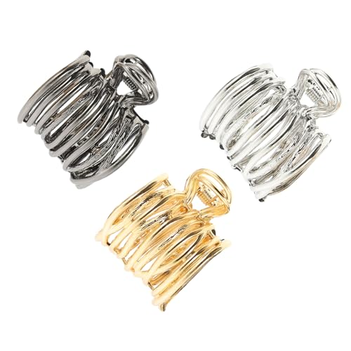 LOORGVEL 3 Stück Teiliges Kleine für Damen Eleganter Haarschmuck für Pferdeschwanz und Dutt Rutschfeste Haarspangen in Gold Silber Schwarz Geeignet für Feines und Dickes Haar von LOORGVEL