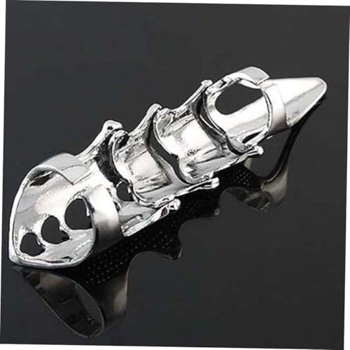 LOORGVEL 3 Stück Teiliges Metall Hollow Out Fingernagel Ringe Dekorative Fingernagel Cover Leichter Fingerüberzug für Damen Geeignet für Cosplay Halloween und Belly Dance Accessoires von LOORGVEL