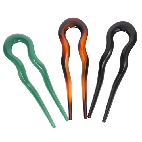 LOORGVEL 3 Stück Teiliges U Förmiges Haarnadel Vintage Haaraccessoires für Hochsteckfrisuren Retro Haarnadeln für Damen Geeignet für Verschiedene Frisuren und Anlässe von LOORGVEL