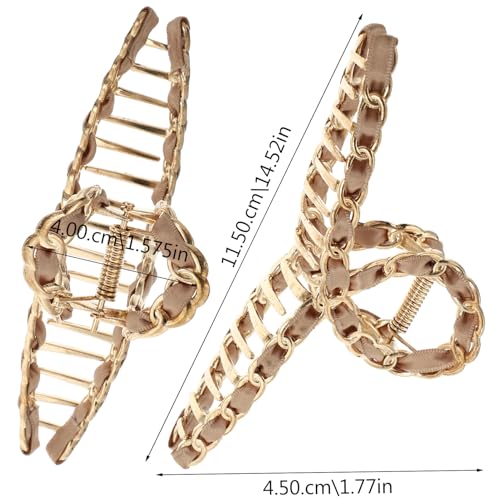 LOORGVEL 3 Stück Teiliges Vintage Metall Haarclip Robuste Gezahnte Haarklammern für Damen Vielseitiger Ponytail Halter für Dickes und Dünnes Haar Geeignet für Verschiedene Zufällige Farbe von LOORGVEL