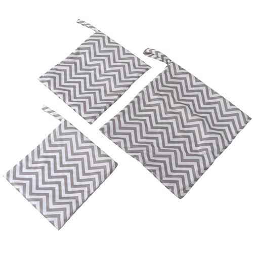 LOORGVEL 3 Stück Teiliges Wasserdichter mit Reißverschluss Wiederverwendbare Aufbewahrung für Nasse und Trockene Windeln Tragbar mit Praktischem Schnappgriff für Unterwegs und Kinderwagen von LOORGVEL