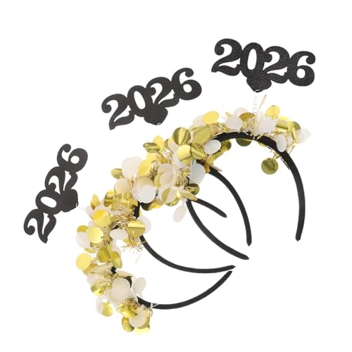 LOORGVEL 3stücke Goldenes Stirnband Für Damen Verziert Mit Goldenen Zahlenpunkten Party-haarband Für Silvester Und Festliche Anlässe Komfortabel Und Stabil Sitzend LOORGVEL 3stücke Goldenes Stirnband Für Damen Verziert Mit Goldenen Zahlenpunkten Party-haarband Für Silvester Und Festliche Anlässe Komfortabel Und Stabil Sitzend von LOORGVEL