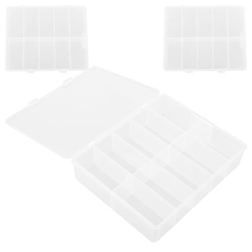 LOORGVEL 3 Stück Transparente Nagelstück Aufbewahrungsbox Praktischer Organizer für Nagelkunst Nail Art Tools und Kleine Gegenstände für Nagelsalons und Heimgebrauch von LOORGVEL