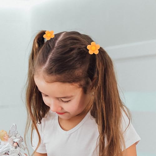 LOORGVEL 30 Stück Teiliges Kleine Elastische Haargummis mit Blumenmuster für Mädchen Leichte Ponytail Halter Weiche Dehnbare Zopfgummis für Feines Haar Bunte Haarbänder für Kleinkinder von LOORGVEL