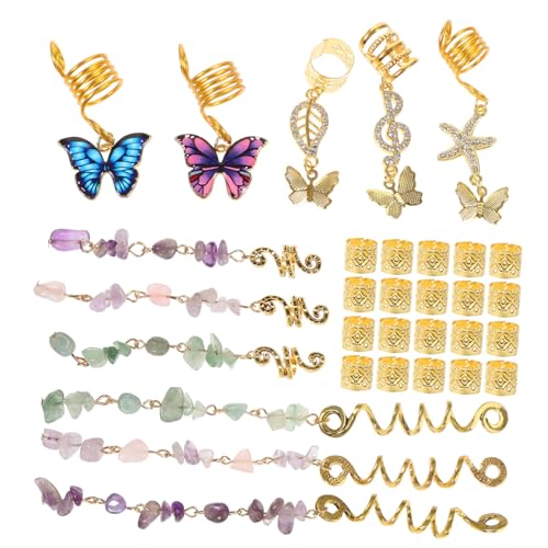 LOORGVEL 31 Stück Teiliges Dreadlock Haarringe und Flechtanhänger für Damen Eleganter Dreadlock Schmuck zum Einfachen Stylen und Sicheren Fixieren von Zöpfen LOORGVEL 31 Stück Teiliges Dreadlock Haarringe und Flechtanhänger für Damen Eleganter Dreadlock Schmuck zum Einfachen Stylen und Sicheren Fixieren von Zöpfen von LOORGVEL