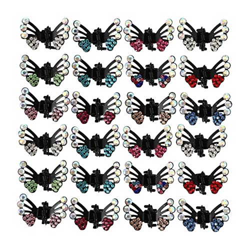LOORGVEL 36stücke Kleine Haarklammern Mit Strasssteinen Haarspangen Und Kopfschmuck Für Damen Und Junge Mädchen Abs-material Langlebig Und Robust Für Frisuren von LOORGVEL